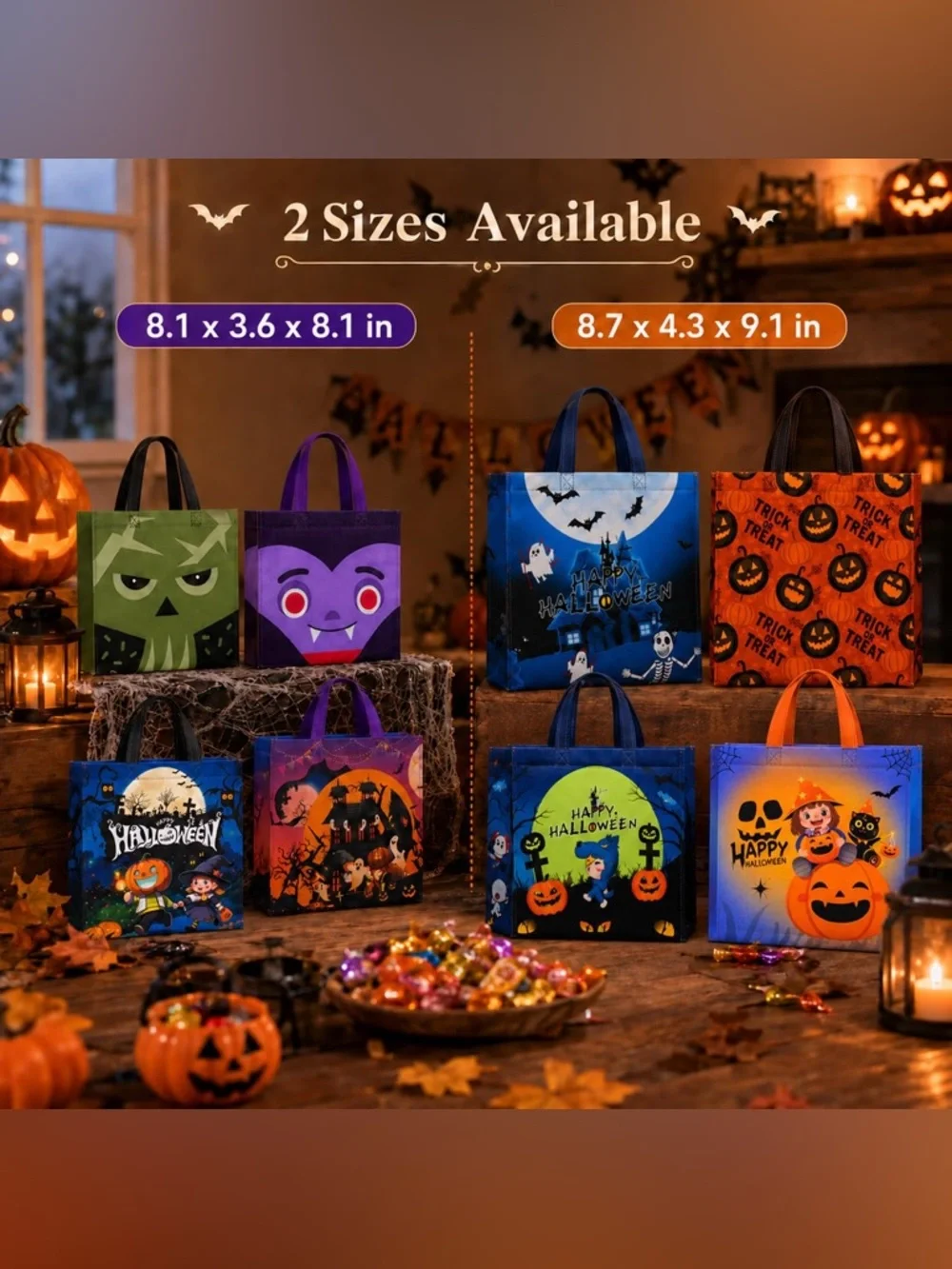 Spooky Halloween Treat Bags – 8 Pack